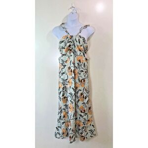 Anthropologie Womens Midi Dress Sz 1X or 18W Linen Blend Floral Vacay Beach NWTS